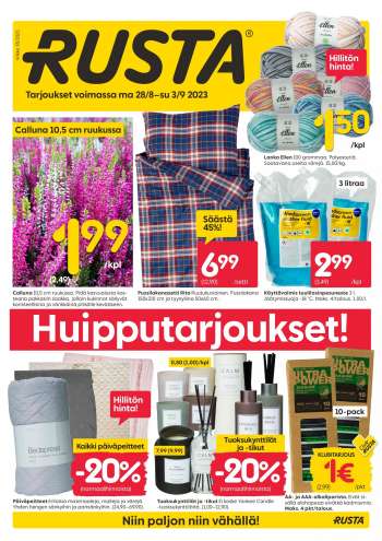 Rusta tarjoukset  - 28.08.2023 - 03.09.2023.