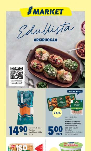 S-market tarjoukset  - 30.08.2023 - 03.09.2023.