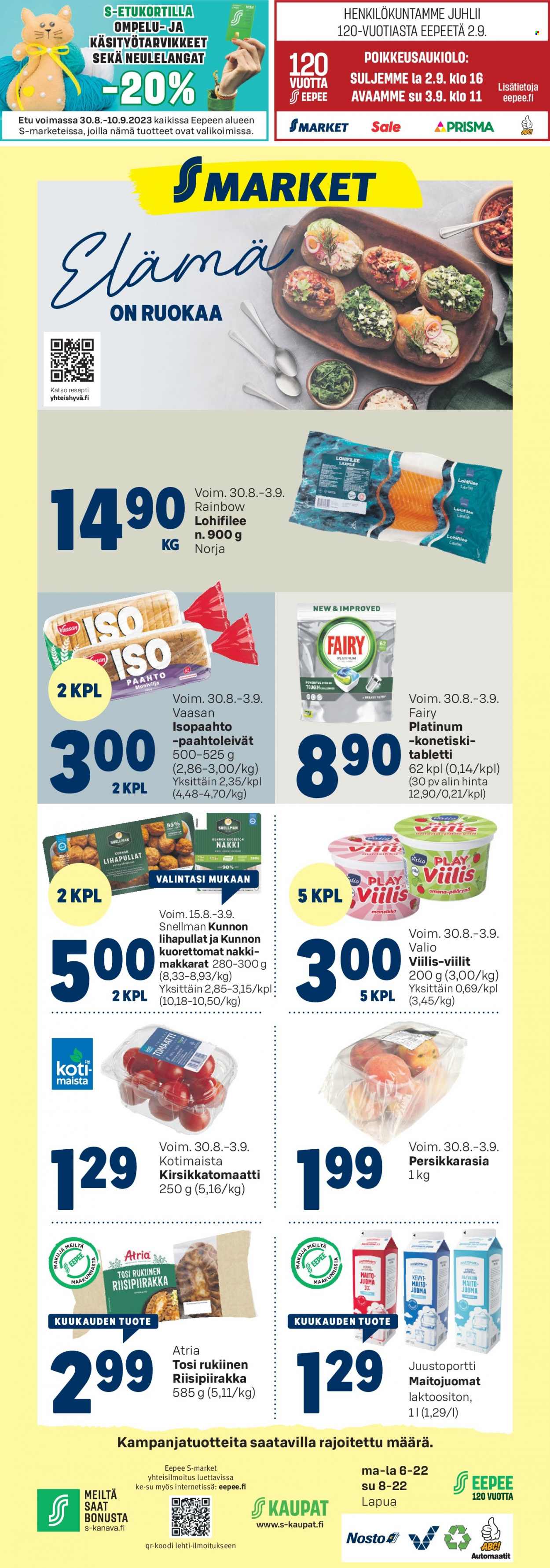 S-market tarjoukset - 30.08.2023 - 03.09.2023. Sivu 1
