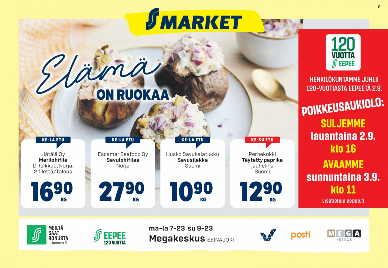 S-market tarjoukset - 30.08.2023 - 03.09.2023. Sivu 1