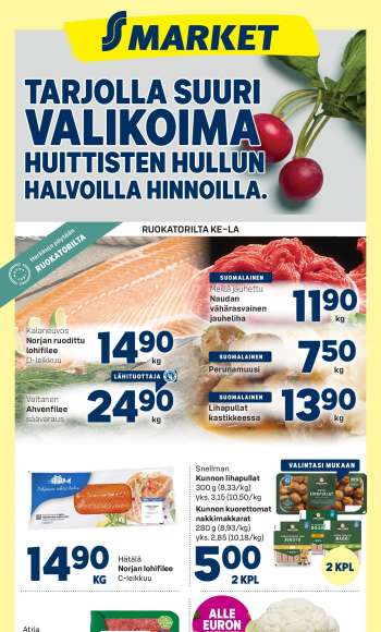 S-market tarjoukset  - 30.08.2023 - 03.09.2023.