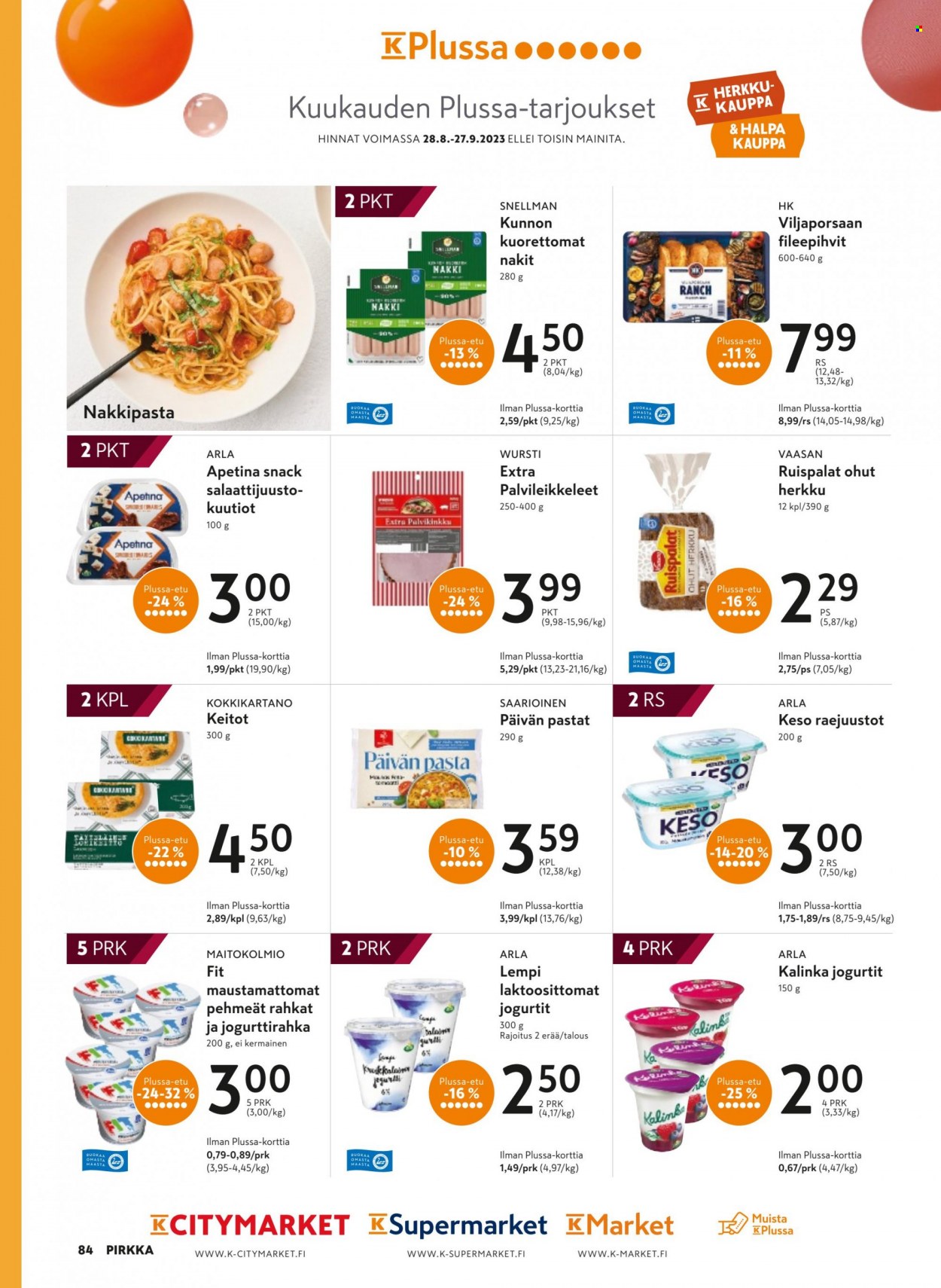 K-market tarjoukset - 30.08.2023 - 03.10.2023. Sivu 84