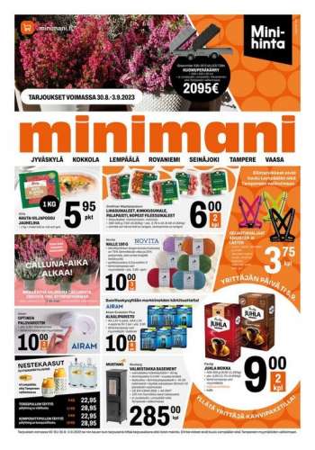 Minimani tarjoukset  - 30.08.2023 - 03.09.2023.