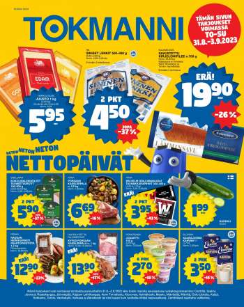 Tokmanni tarjoukset  - 31.08.2023 - 03.09.2023.