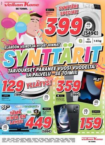 Veikon Kone tarjoukset  - 04.09.2023 - 16.09.2023.