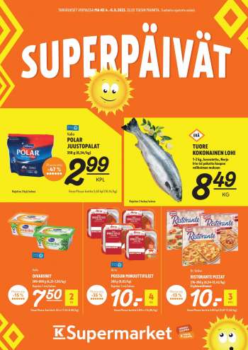 K-Supermarket tarjoukset  - 04.09.2023 - 06.09.2023.