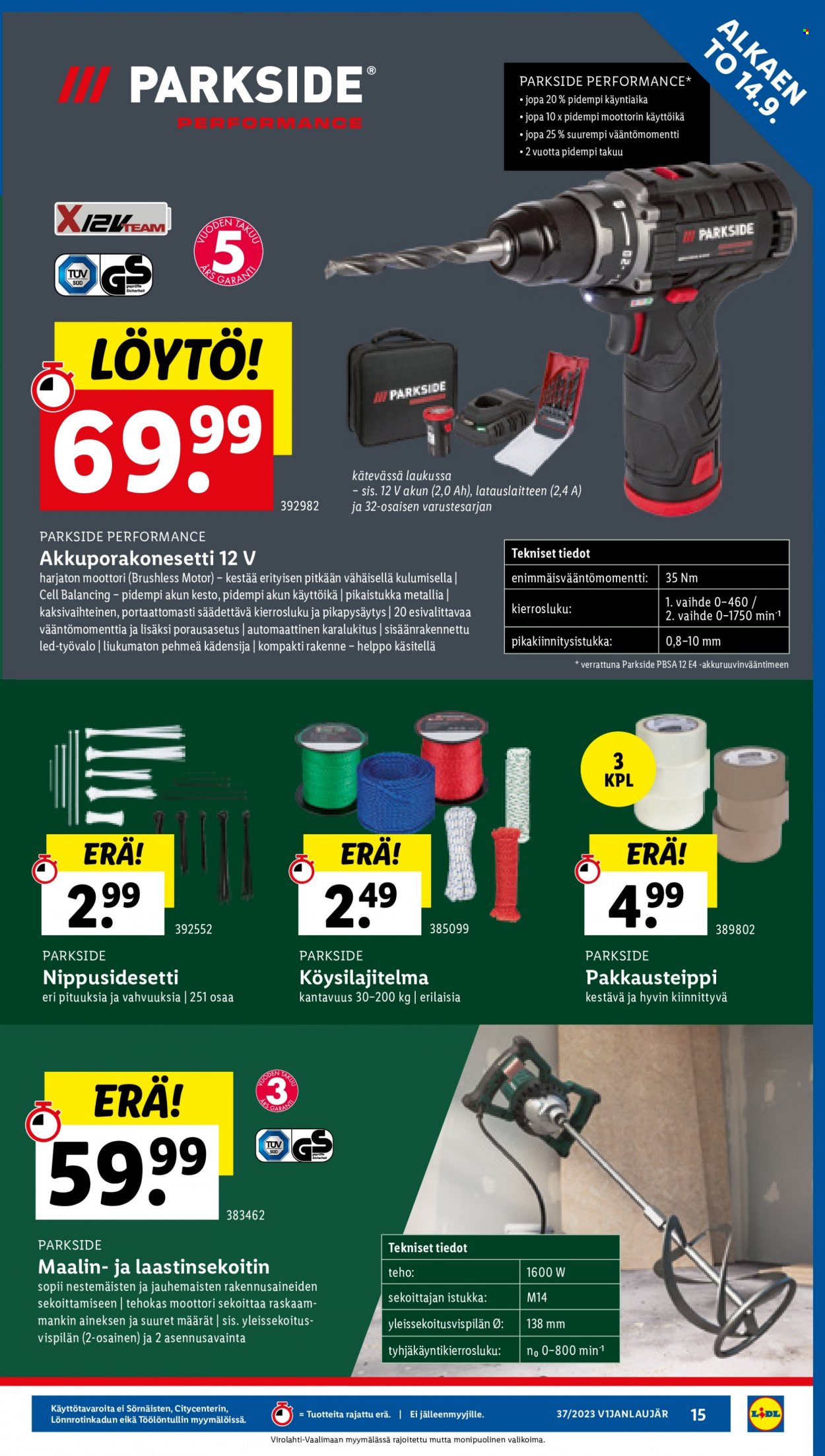 Lidl tarjoukset - 14.09.2023 - 20.09.2023. Sivu 17