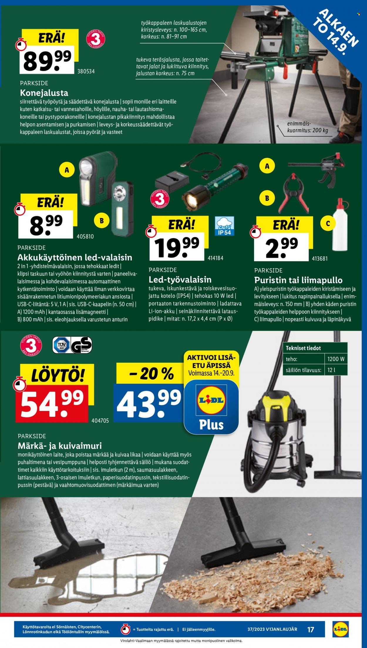 Lidl tarjoukset - 14.09.2023 - 20.09.2023. Sivu 19