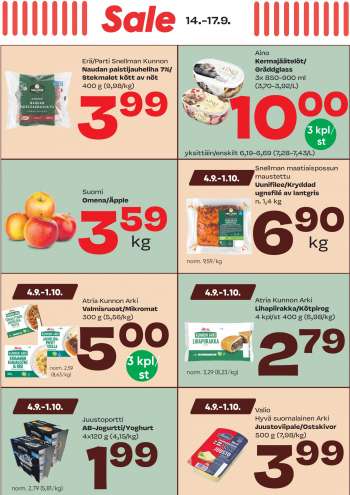 Sale tarjoukset  - 14.09.2023 - 17.09.2023.
