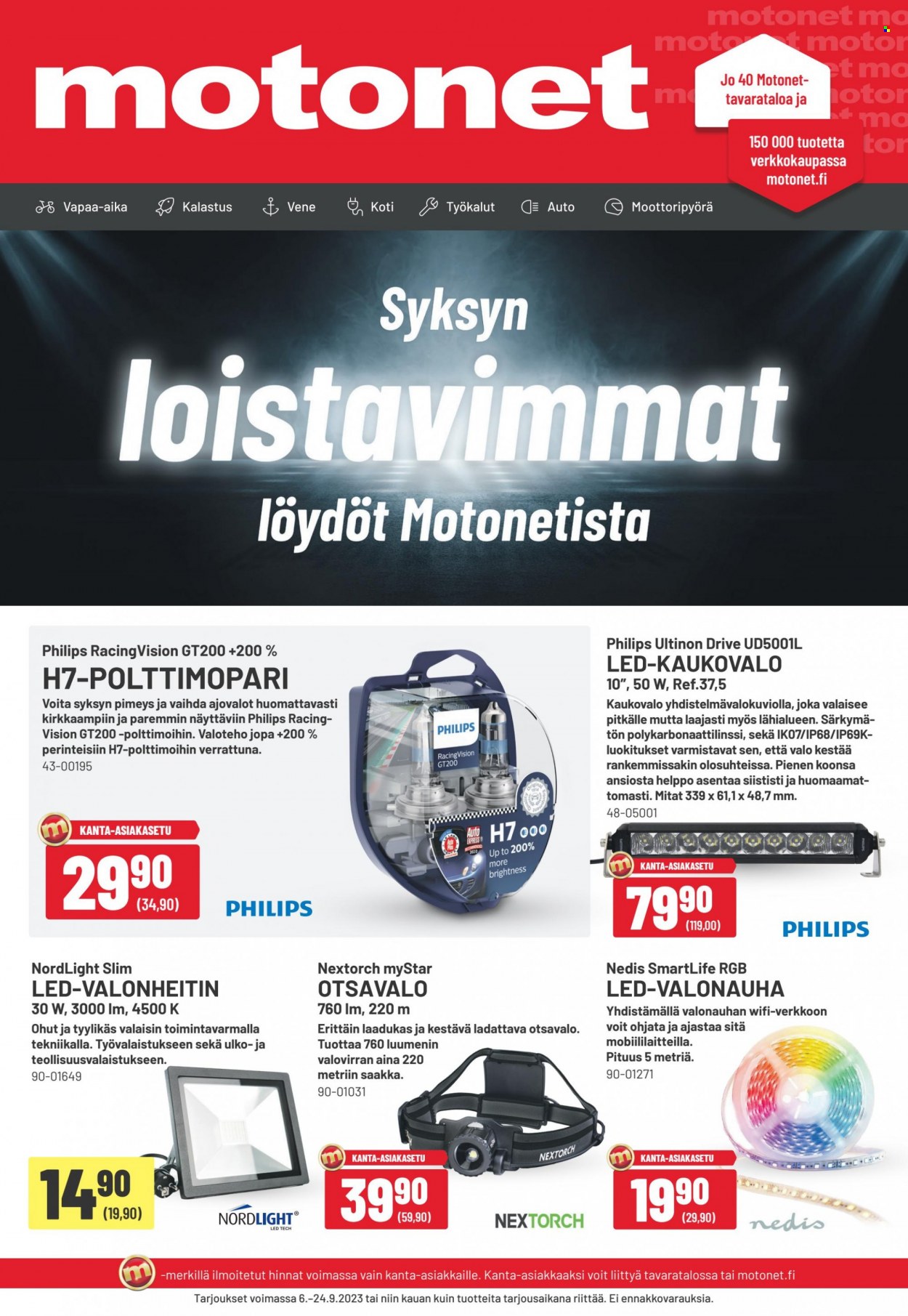 Motonet tarjoukset - 06.09.2023 - 24.09.2023. Sivu 1