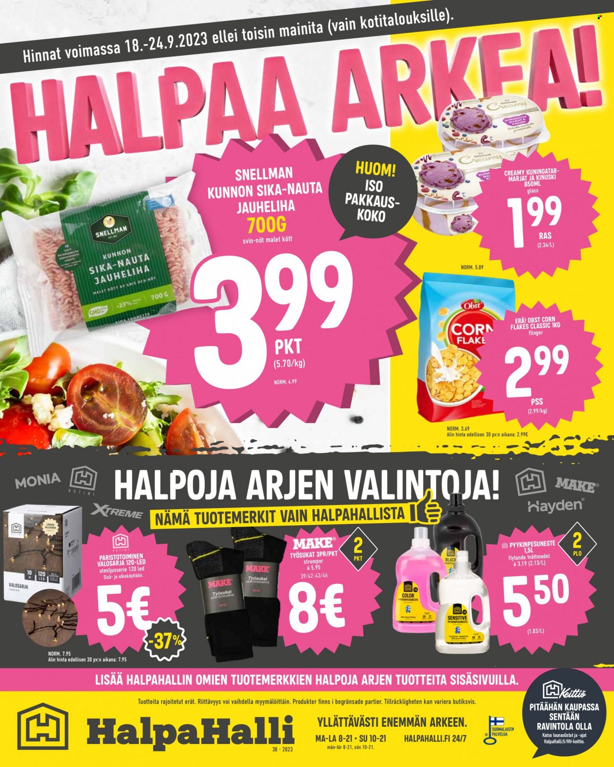 HalpaHalli tarjoukset - 18.09.2023 - 24.09.2023. Sivu 1