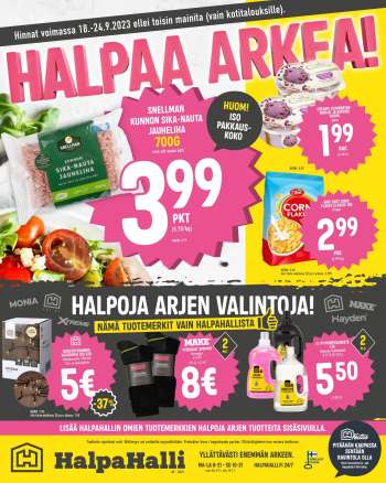 HalpaHalli tarjoukset  - 18.09.2023 - 24.09.2023.