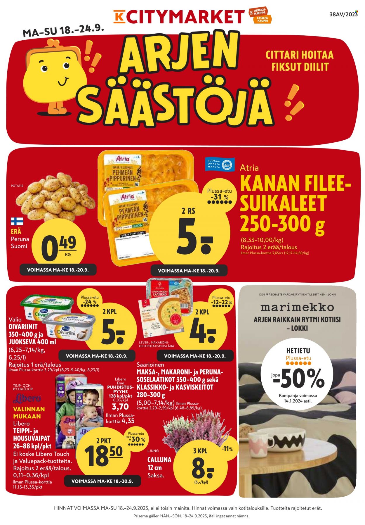 K-citymarket tarjoukset - 18.09.2023 - 24.09.2023. Sivu 1