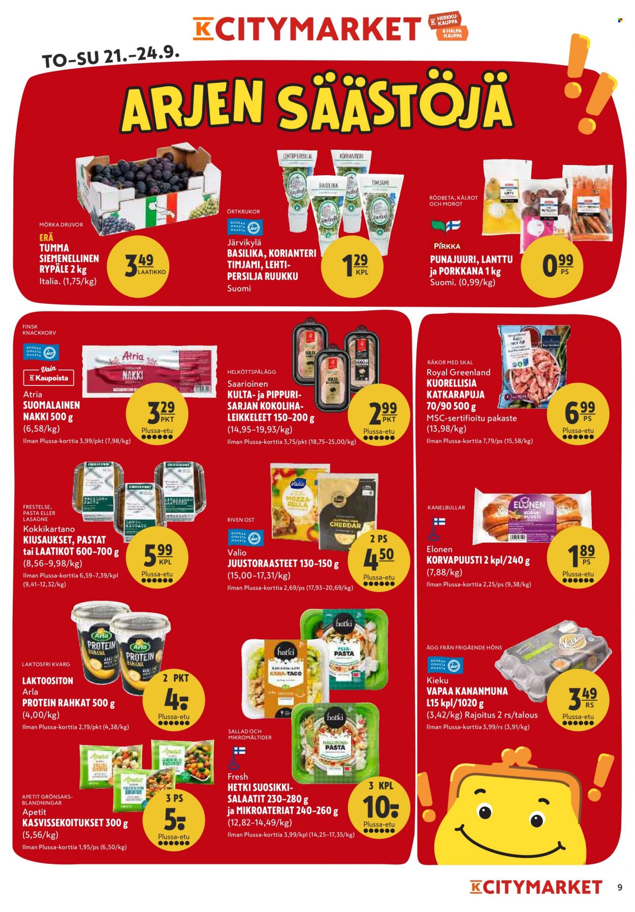 K-citymarket tarjoukset - 21.09.2023 - 24.09.2023. Sivu 9