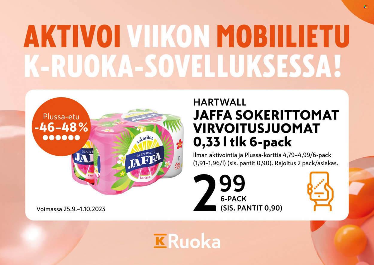 K-Supermarket tarjoukset - 25.09.2023 - 01.10.2023. Sivu 1