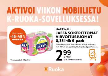 K-Supermarket tarjoukset  - 25.09.2023 - 01.10.2023.