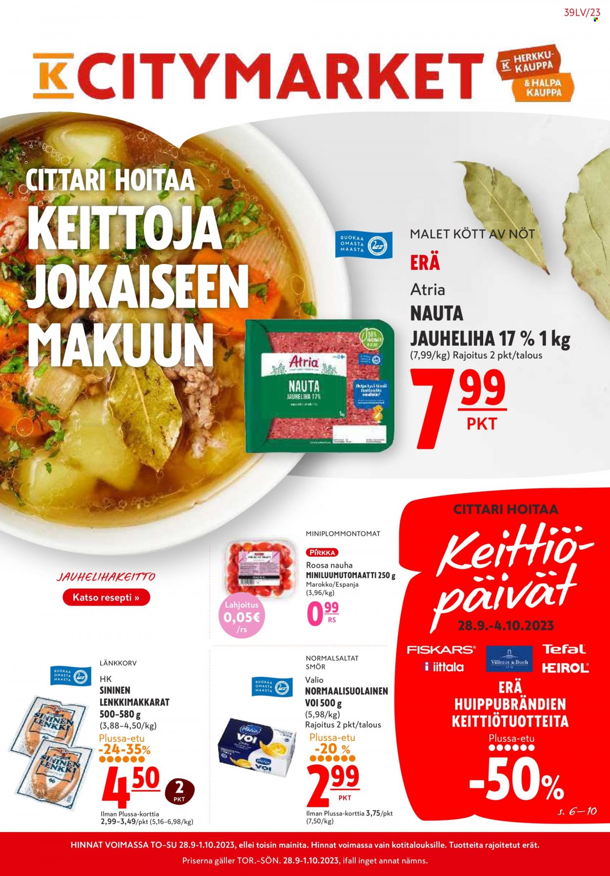 K-citymarket tarjoukset - 28.09.2023 - 04.10.2023. Sivu 1