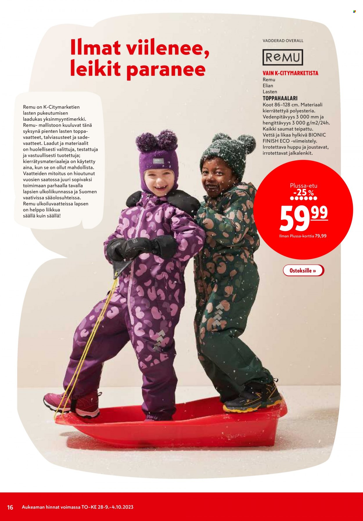 K-citymarket tarjoukset - 28.09.2023 - 04.10.2023. Sivu 16
