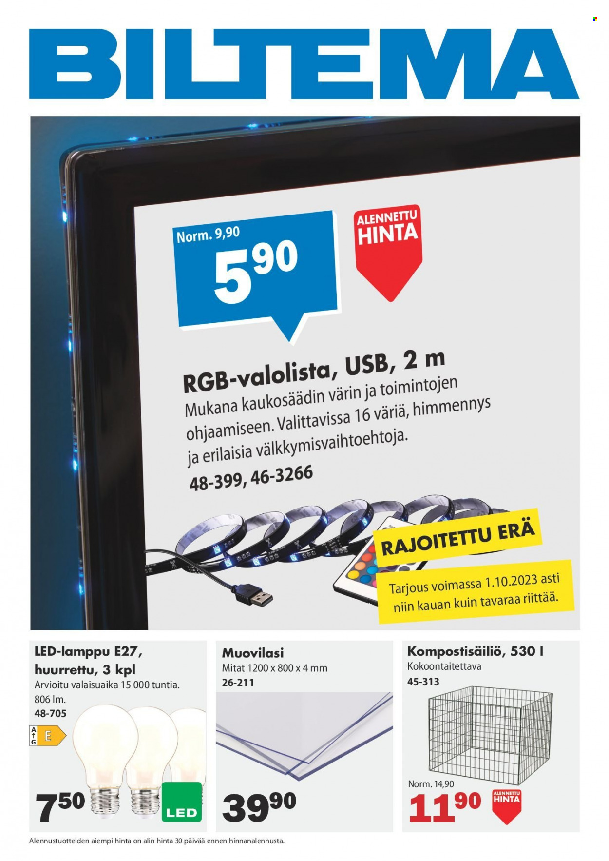 Biltema tarjoukset - 29.09.2023 - 01.10.2023. Sivu 2