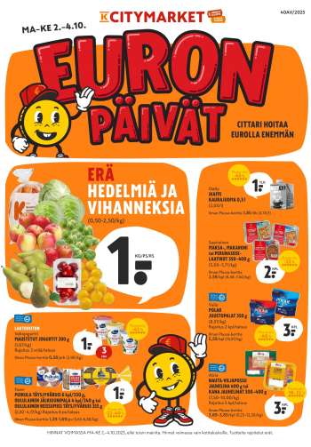 K-citymarket tarjoukset  - 02.10.2023 - 08.10.2023.