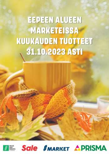 S-market tarjoukset  - 02.10.2023 - 31.10.2023.