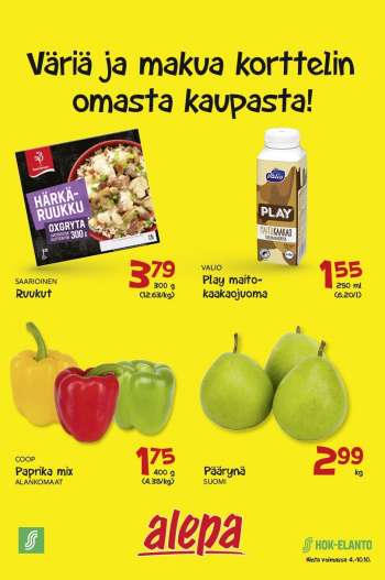 Alepa tarjoukset  - 04.10.2023 - 10.10.2023.