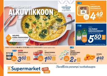 K-Supermarket tarjoukset  - 09.10.2023 - 11.10.2023.