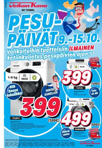 Veikon Kone tarjoukset  - 09.10.2023 - 15.10.2023.