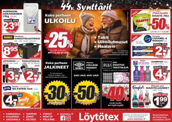 Löytötex tarjoukset  - 11.10.2023 - 17.10.2023.