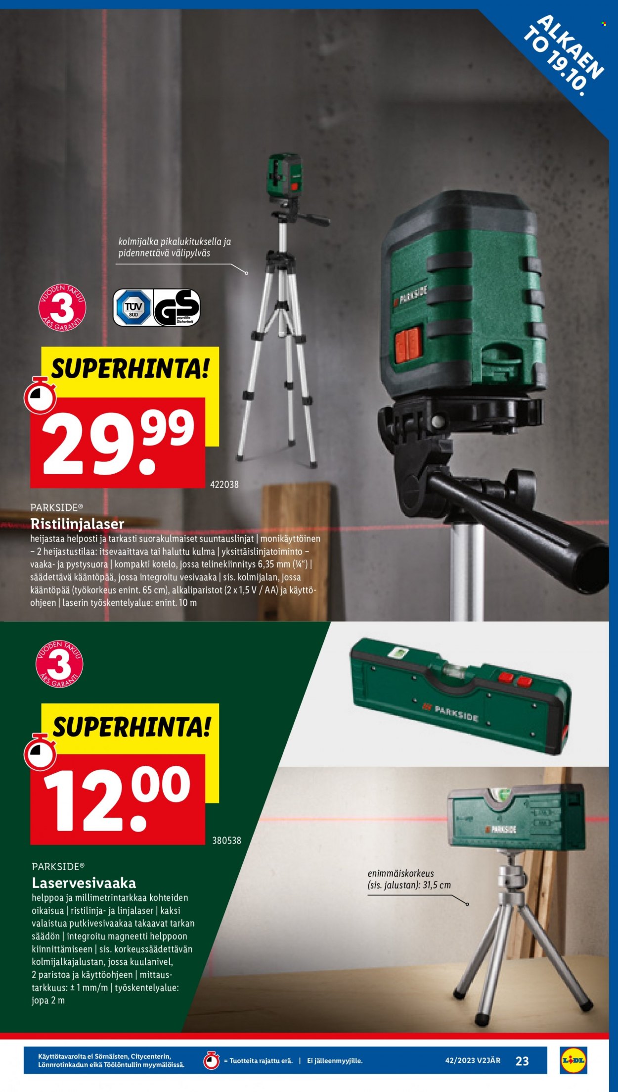 Lidl tarjoukset - 19.10.2023 - 25.10.2023. Sivu 25