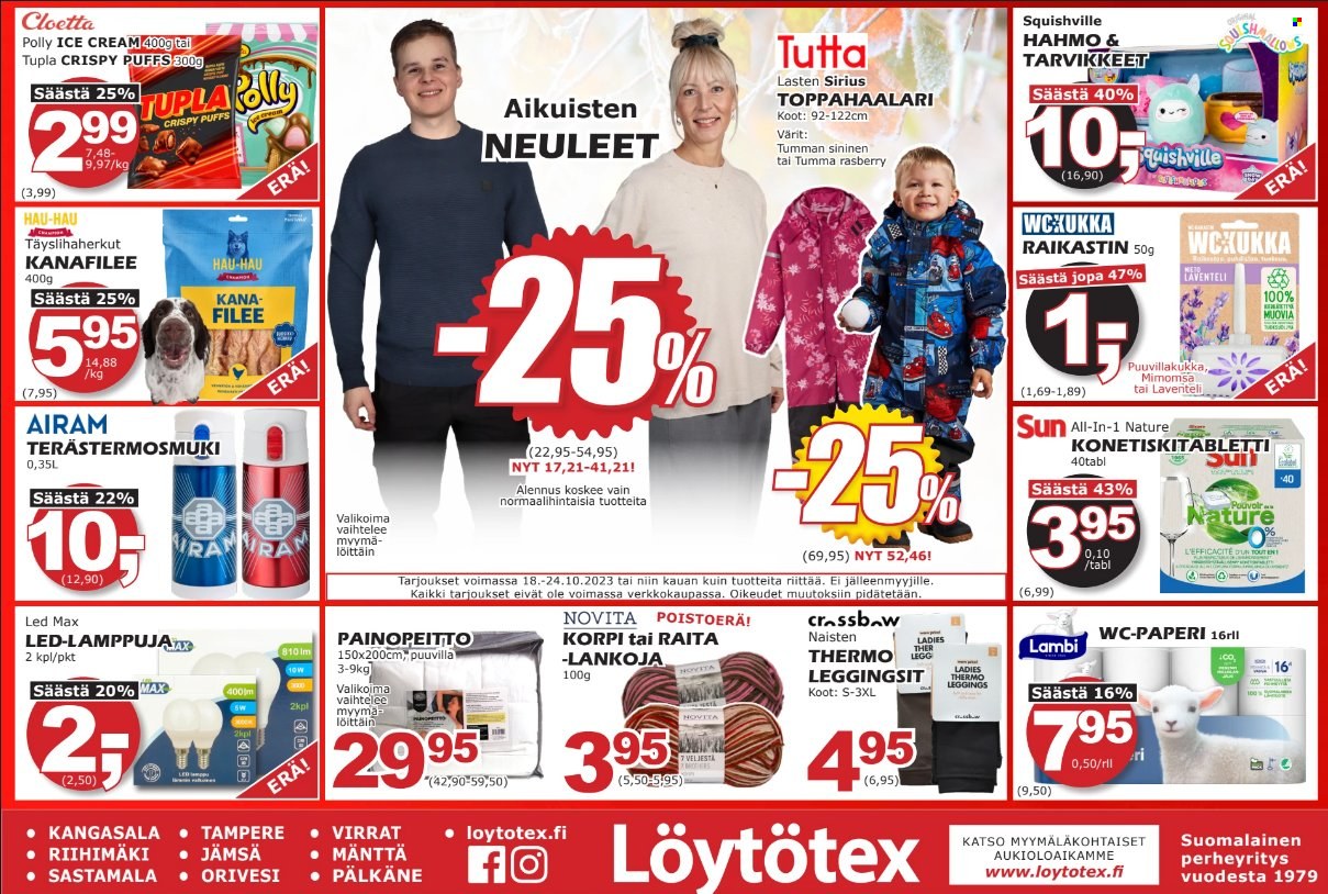 Löytötex tarjoukset - 18.10.2023 - 24.10.2023. Sivu 1