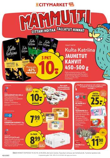K-citymarket tarjoukset  - 19.10.2023 - 22.10.2023.