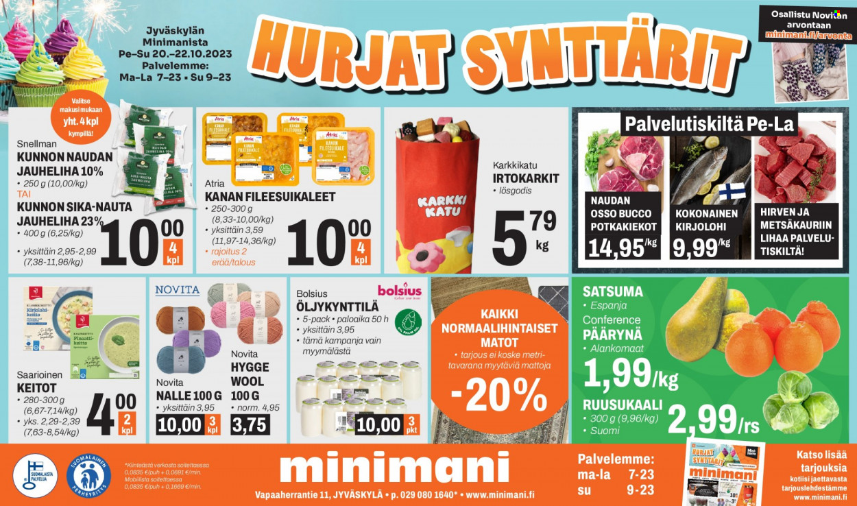 Minimani tarjoukset - 20.10.2023 - 22.10.2023. Sivu 1