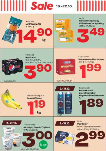 Sale tarjoukset  - 19.10.2023 - 22.10.2023.