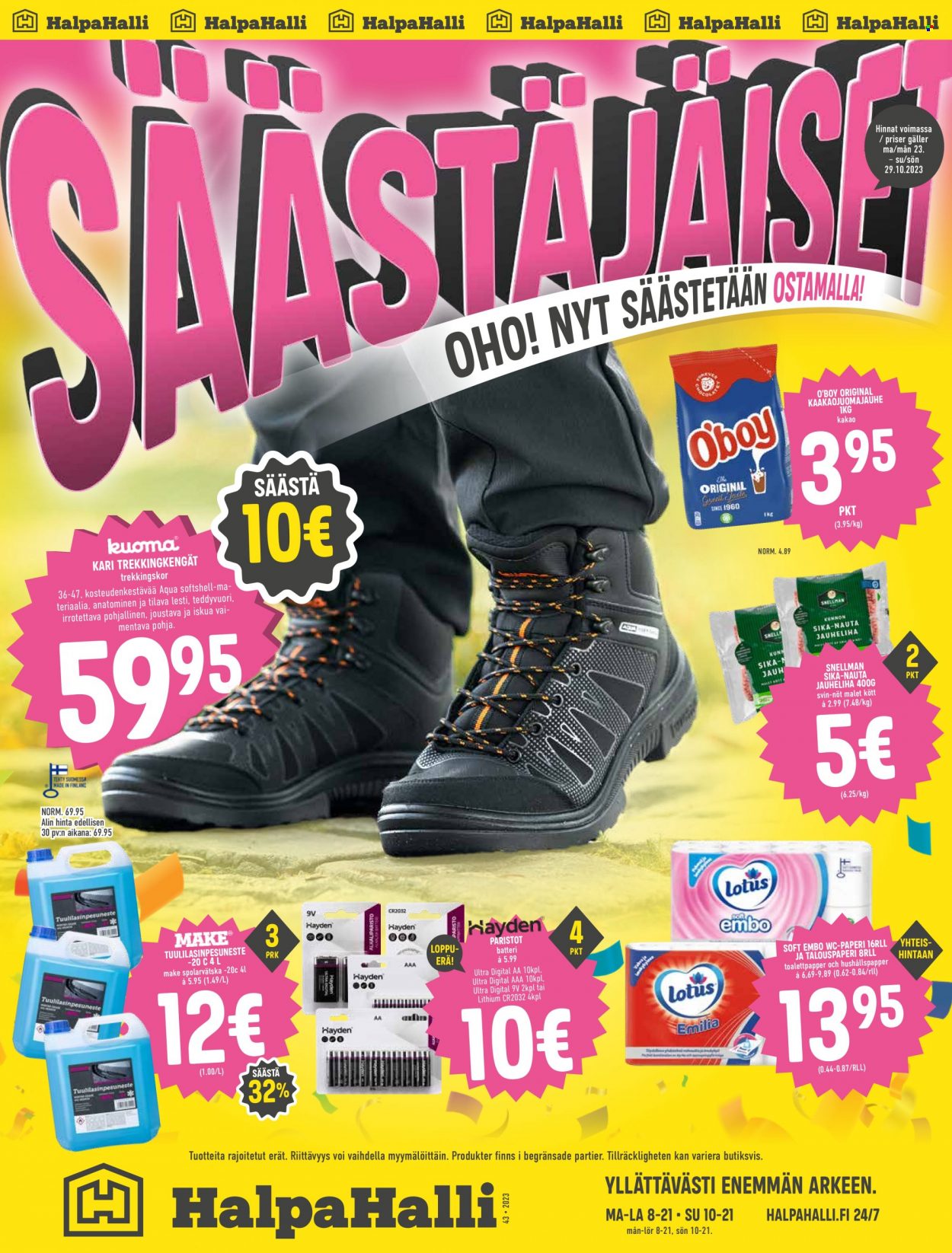 HalpaHalli tarjoukset - 23.10.2023 - 29.10.2023. Sivu 1