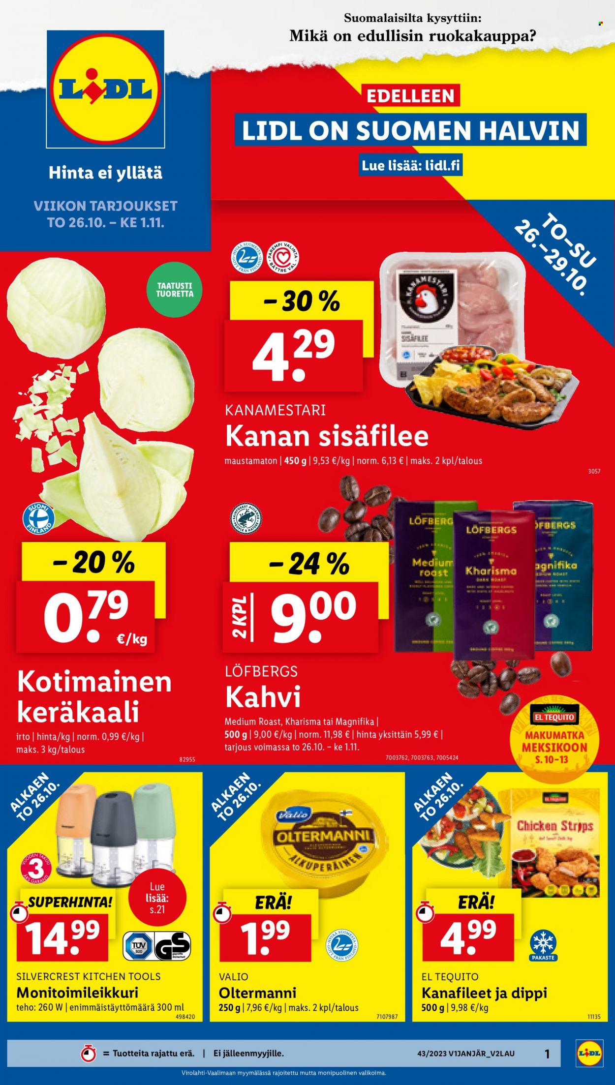 Lidl tarjoukset - 26.10.2023 - 01.11.2023. Sivu 1