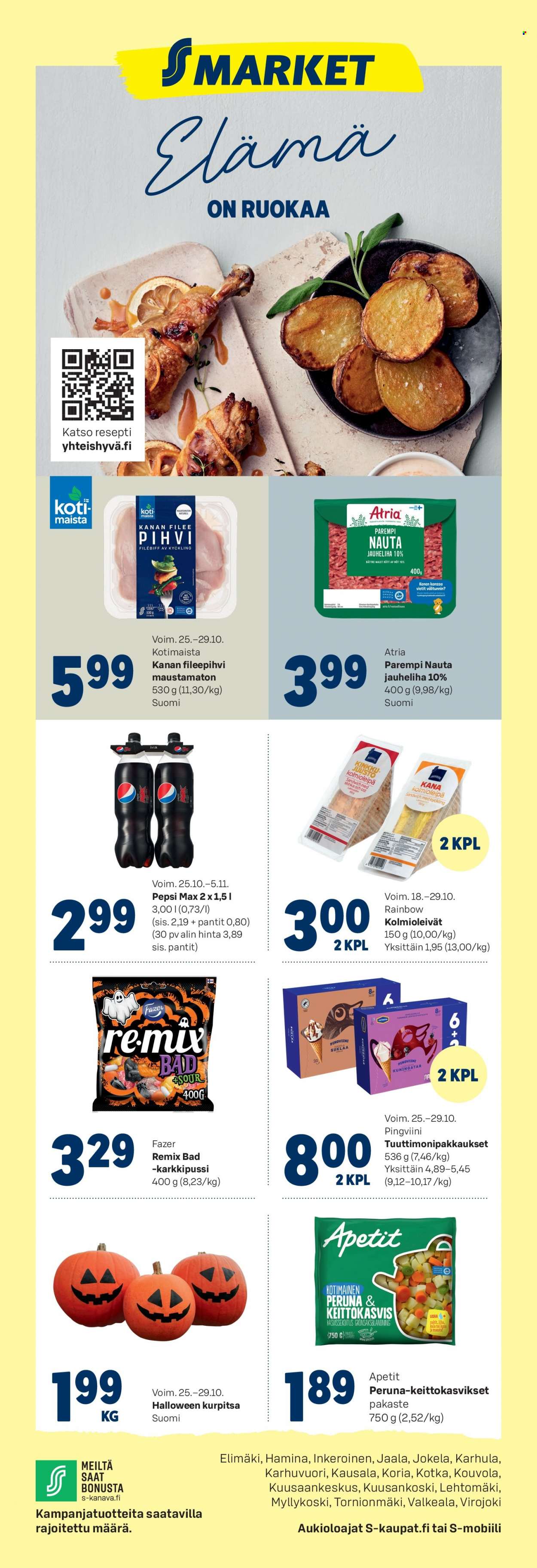 S-market tarjoukset - 25.10.2023 - 29.10.2023. Sivu 1