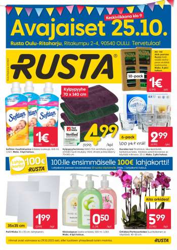 Rusta tarjoukset  - 25.10.2023 - 29.10.2023.