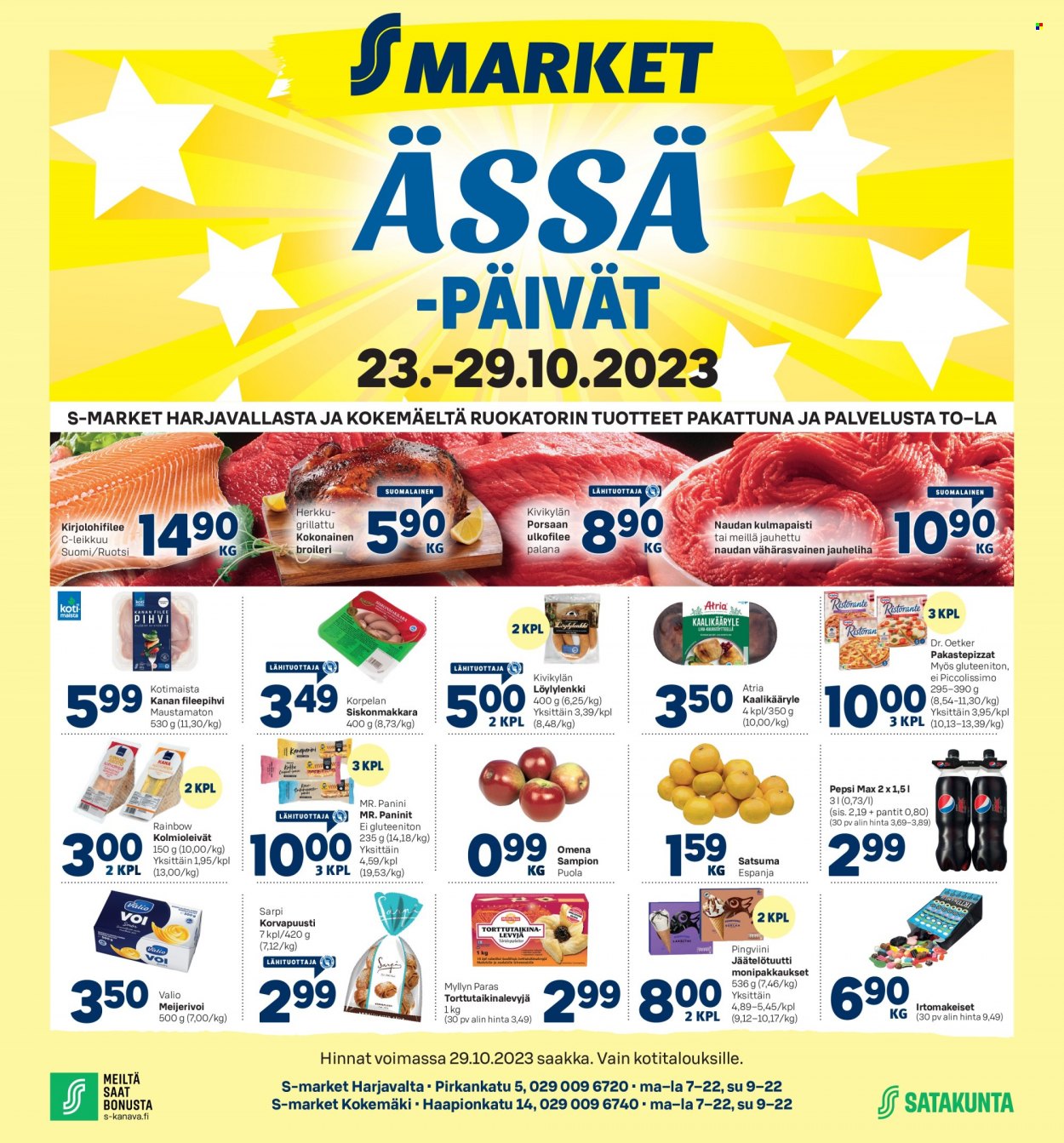 S-market tarjoukset - 23.10.2023 - 29.10.2023. Sivu 1