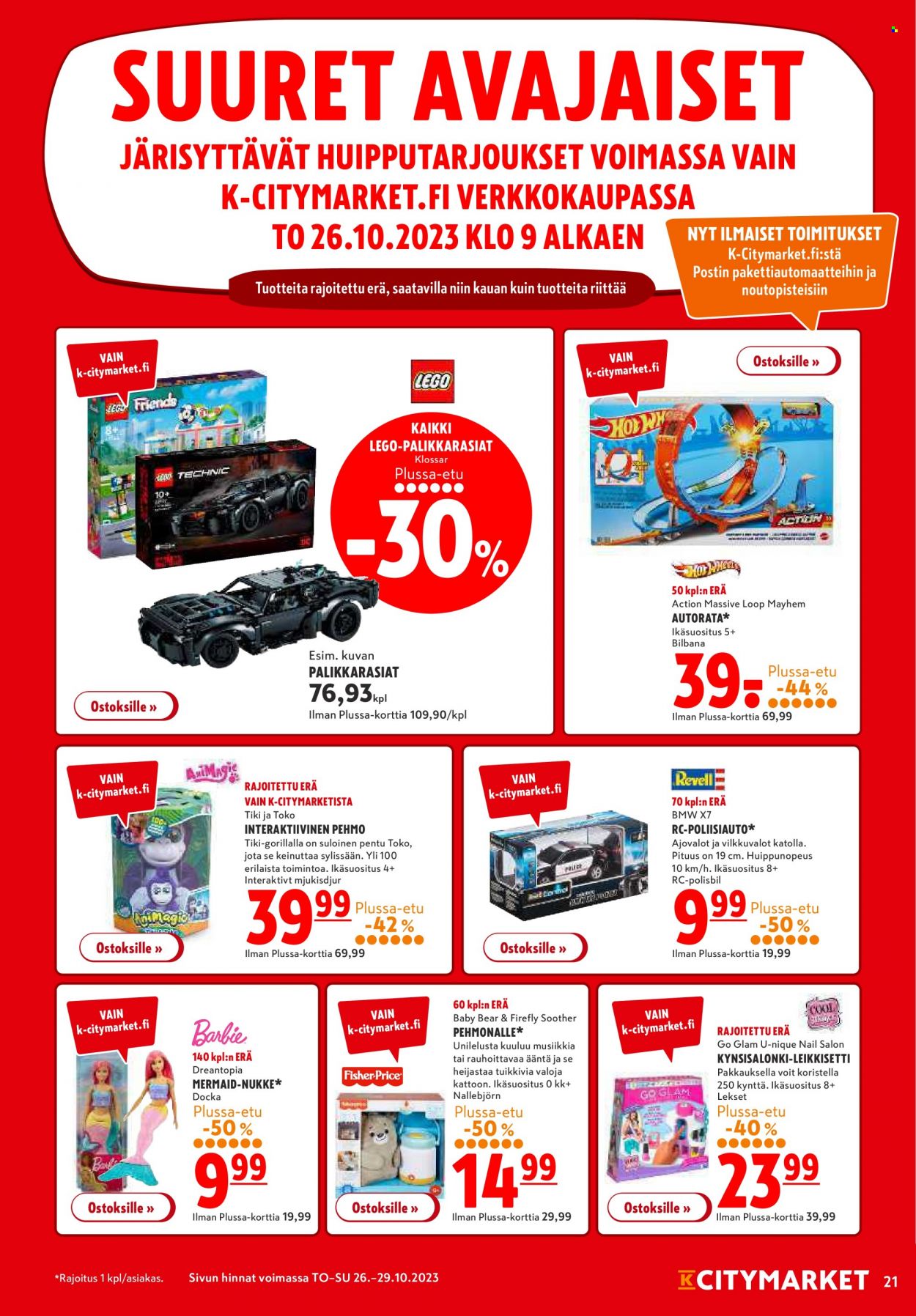 K-citymarket tarjoukset - 26.10.2023 - 01.11.2023. Sivu 21