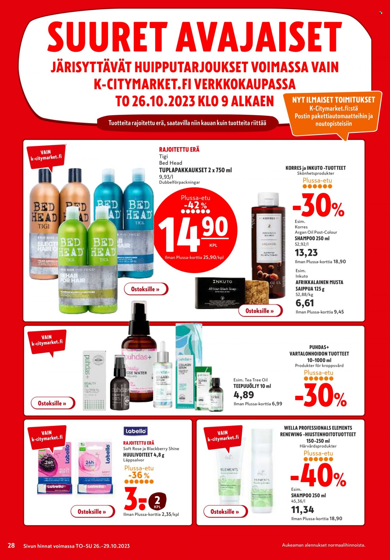 K-citymarket tarjoukset - 26.10.2023 - 01.11.2023. Sivu 28