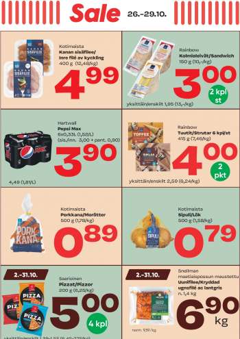 Sale tarjoukset  - 26.10.2023 - 29.10.2023.