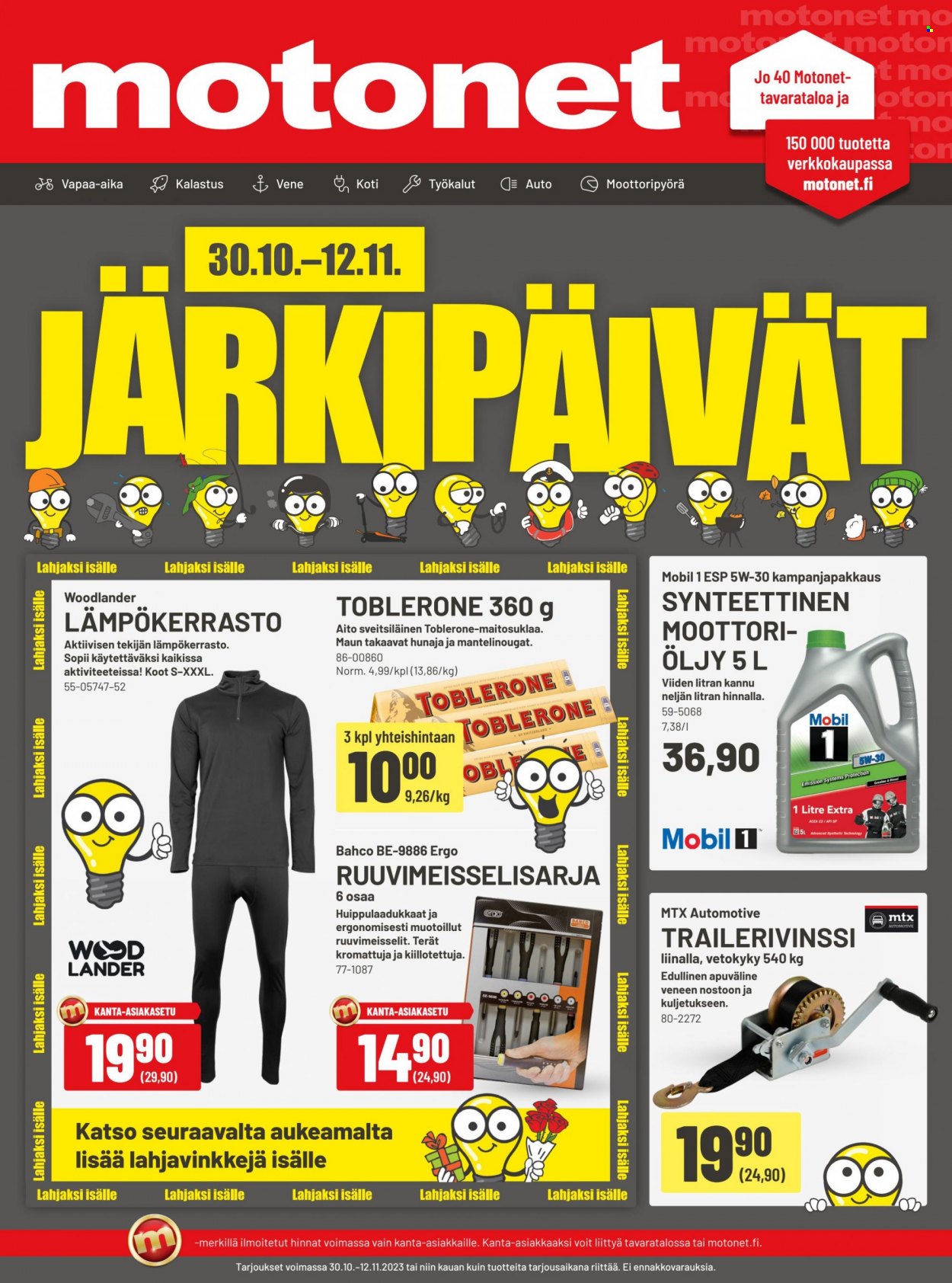 Motonet tarjoukset - 30.10.2023 - 12.11.2023. Sivu 1