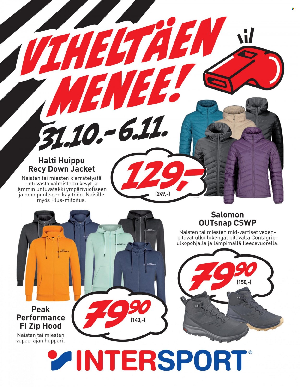 Intersport tarjoukset - 31.10.2023 - 06.11.2023. Sivu 1