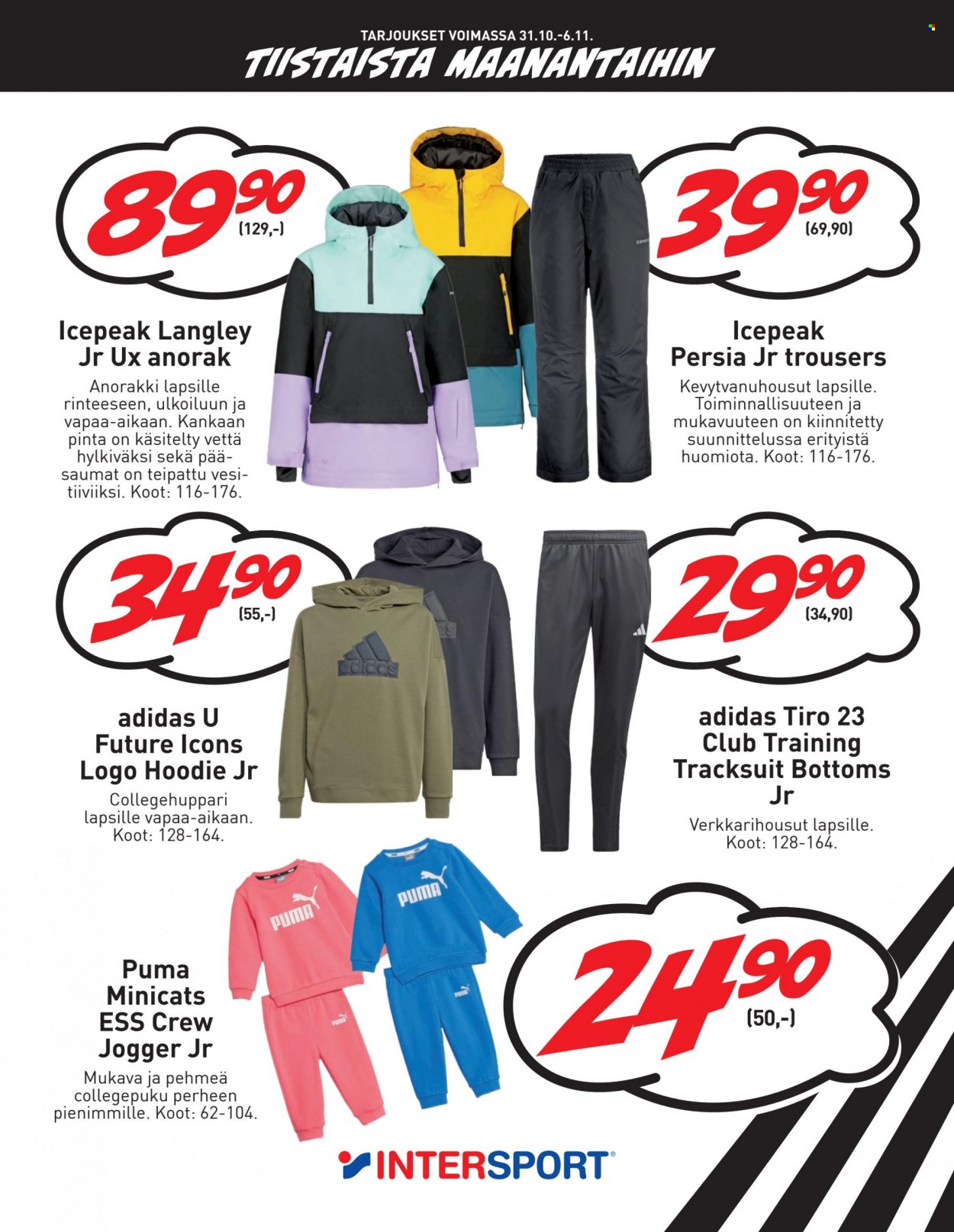 Intersport tarjoukset - 31.10.2023 - 06.11.2023. Sivu 15