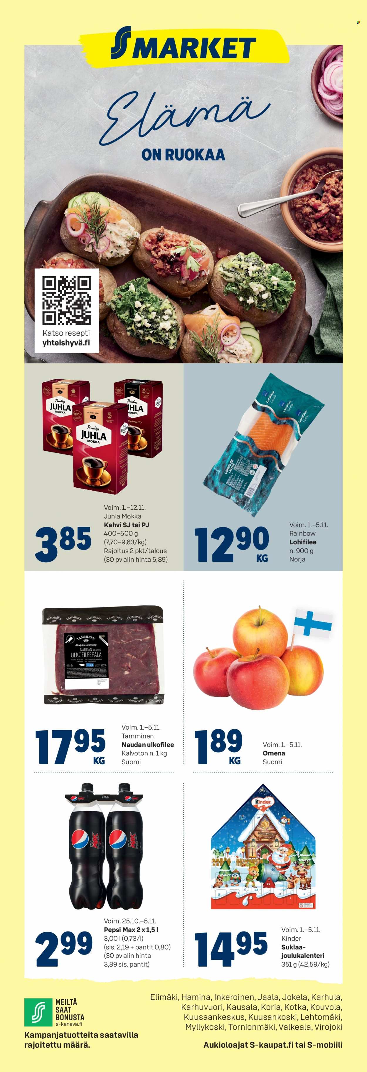 S-market tarjoukset - 01.11.2023 - 05.11.2023. Sivu 1