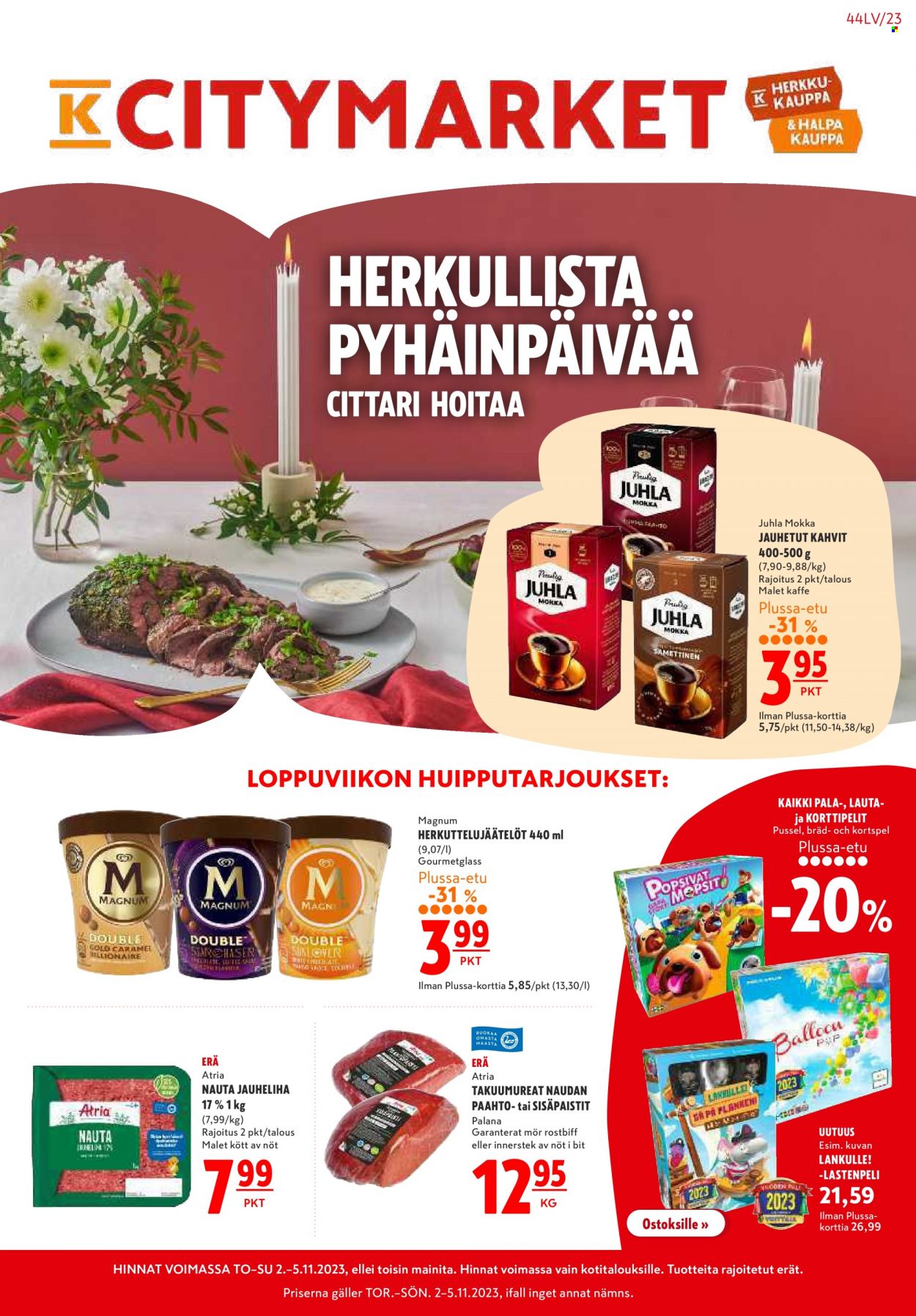 K-citymarket tarjoukset - 02.11.2023 - 08.11.2023. Sivu 1
