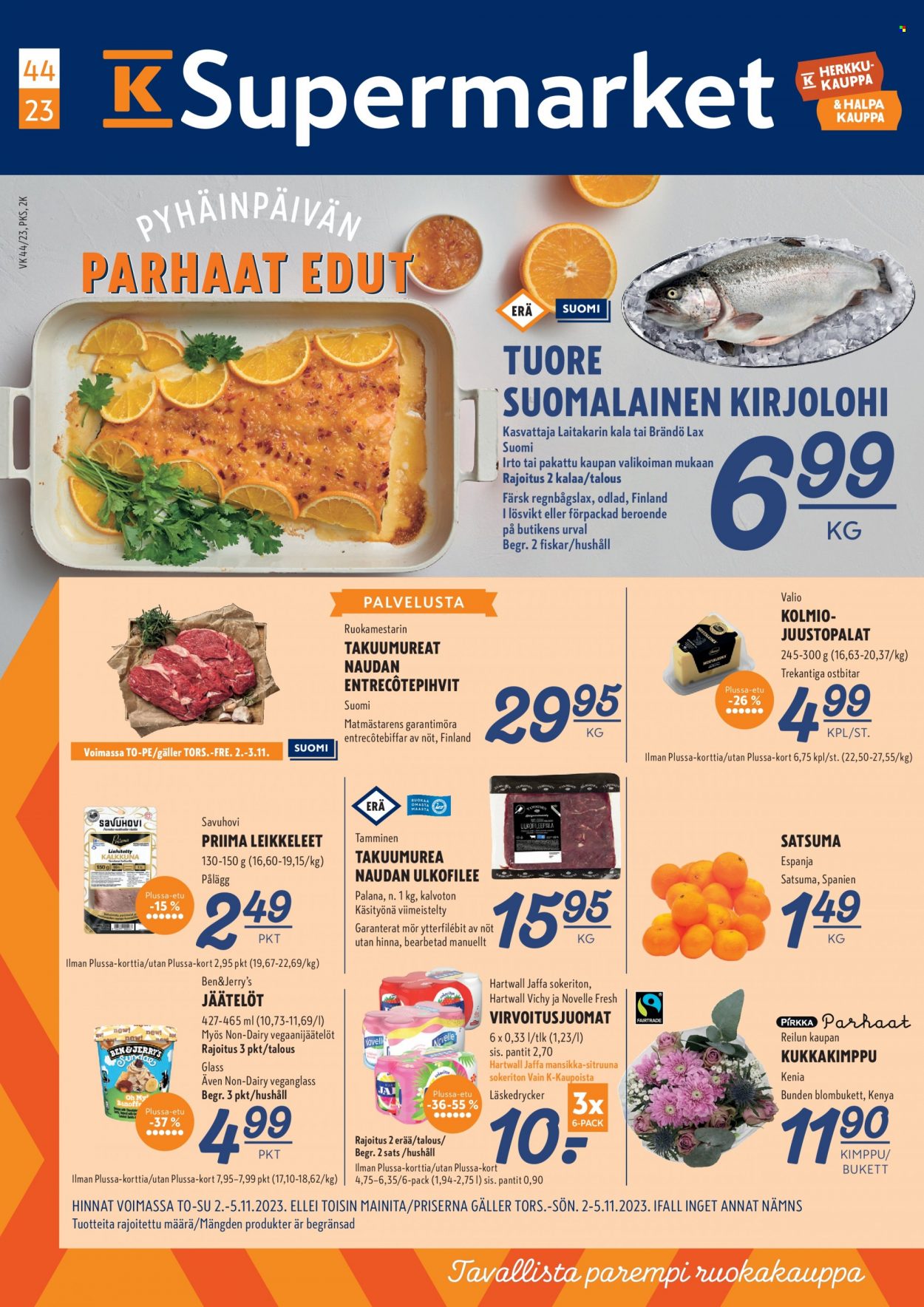 K-Supermarket tarjoukset - 02.11.2023 - 05.11.2023. Sivu 1
