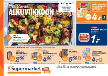 K-Supermarket tarjoukset  - 06.11.2023 - 08.11.2023.