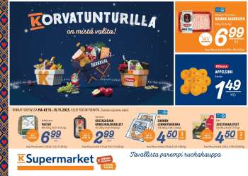 K-Supermarket tarjoukset  - 13.11.2023 - 15.11.2023.